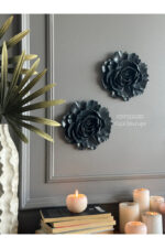 Duvar Aksesuar 2’li Çiçek Takım Biblo/Duvar Kombin/Ev-Ofis Dekorasyon - Görsel 3