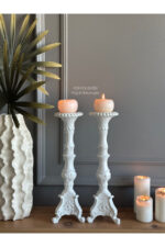 2’li Şamdan Mumluk Takım Biblo/dekor/Masa-Sehpa Üstü/Kitaplık-Raf Dekorasyon