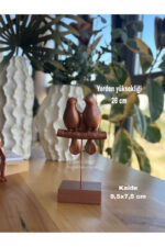 Dekoratif Kuşlu Biblo Bakır/Masa-Sehpa Üstü Aksesuar/Kitaplık Süsü/Raf Kombin - Görsel 2