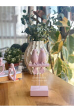 Dekoratif Kuşlu Biblo Pembe/Masa-Sehpa Üstü Aksesuar/Kitaplık Süsü/Raf Kombin - Görsel 4