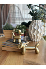 Dekoratif Dachshund Cinsi Balon Köpek Biblo Takım /Masa-Sehpa Üstü/ Kitaplık Süsü - Görsel 3