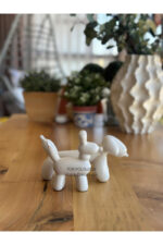 Dekoratif Dachshund Cinsi Balon Köpek Biblo Takım /Masa-Sehpa Üstü/ Kitaplık Süsü - Görsel 6