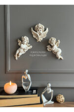 Duvar Meleği 3’lü Biblo Takım /Aksesuar/Ev/Ofis/Dekor/Duvar Dekorasyon/Kombin
