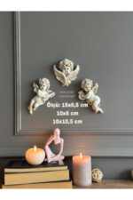 Duvar Meleği 3’lü Biblo Takım /Aksesuar/Ev/Ofis/Dekor/Duvar Dekorasyon/Kombin - Görsel 3