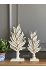 Dekoratif,masa Üstü Şık 2’li Yaprak Takım/biblo /ev/ Ofis Dekor