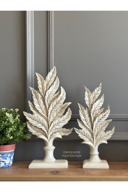 Dekoratif,masa Üstü Şık 2’li Yaprak Takım/biblo /ev/ Ofis Dekor