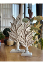 Dekoratif,masa Üstü Şık 2’li Yaprak Takım/biblo /ev/ Ofis Dekor - Görsel 2