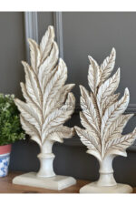 Dekoratif,masa Üstü Şık 2’li Yaprak Takım/biblo /ev/ Ofis Dekor - Görsel 4