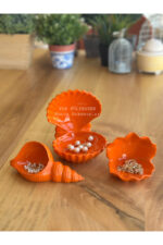 Masa üstü 3’lü Deniz Kabuğu,Yatak odası,çocuk odası ,ofis,kitaplık dekoru,mumluk,biblo,sunumluk - Görsel 5