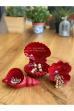 Masa üstü 3’lü Deniz Kabuğu,Yatak odası,çocuk odası ,ofis,kitaplık dekoru,mumluk,biblo,sunumluk - Görsel 5