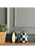 Mackenzie Desenli Dekoratif Masa Üstü Yumurta-biblo-dekor - Görsel 5