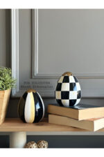 Mackenzie Desenli Dekoratif Masa Üstü Yumurta-biblo-dekor - Görsel 4