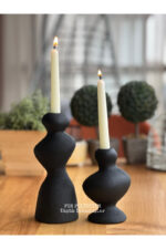 Siyah 2’li Soyut Mumluk - Görsel 3