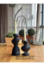 Siyah 2’li Soyut Mumluk - Görsel 4