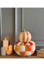 Yeni Yıl,mackenzie Desenli Kabaklar ,2’li Takım Biblo