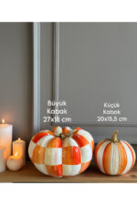 Yeni Yıl,mackenzie Desenli Kabaklar ,2’li Takım Biblo - Görsel 2