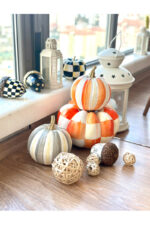 Yeni Yıl,mackenzie Desenli Kabaklar ,2’li Takım Biblo - Görsel 3