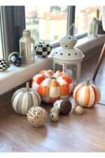 Yeni Yıl,mackenzie Desenli Kabaklar ,2’li Takım Biblo - Görsel 4