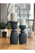 Granit desenli 2’li mumluk takım - Görsel 3